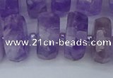 CRB1335 15.5 inches 8*18mm faceted rondelle lavender amethyst beads