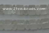 CRB134 15.5 inches 6*12mm & 10*12mm rondelle white crystal beads