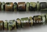 CRB138 15.5 inches 6*12mm & 10*12mm rondelle rhyolite gemstone beads