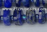 CRB1395 15.5 inches 8*18mm faceted rondelle lapis lazuli beads