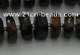 CRB1441 15.5 inches 6*10mm faceted rondelle blue tiger eye beads