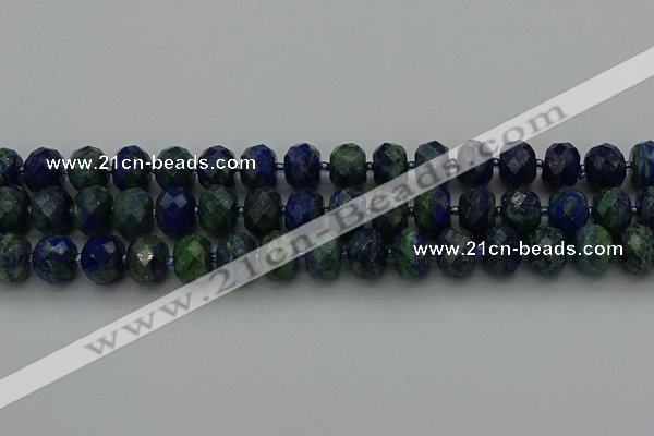 CRB1454 15.5 inches 8*10mm faceted rondelle chrysocolla beads