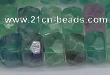 CRB1466 15.5 inches 6*12mm faceted rondelle fluorite beads