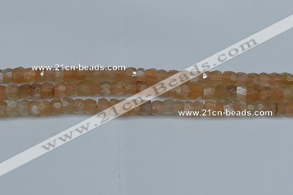 CRB1468 15.5 inches 4*6mm faceted rondelle moonstone beads