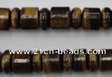 CRB154 15.5 inches 6*12mm & 10*12mm rondelle yellow tiger eye beads