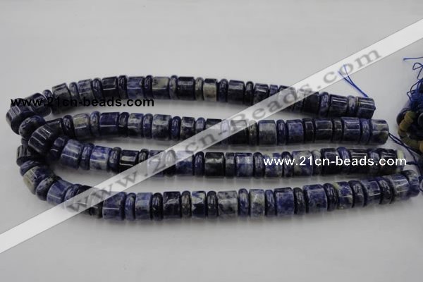 CRB161 15.5 inches 5*14mm & 10*14mm rondelle sodalite gemstone beads