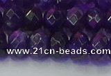 CRB1806 15.5 inches 6*10mm faceted rondelle amethyst beads