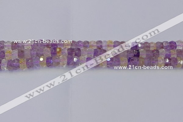 CRB1807 15.5 inches 4*6mm faceted rondelle ametrine beads