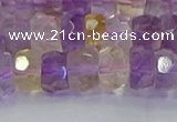 CRB1809 15.5 inches 6*10mm faceted rondelle ametrine beads