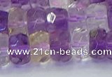 CRB1810 15.5 inches 6*12mm faceted rondelle ametrine beads