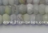 CRB1824 15.5 inches 5*7mm faceted rondelle aquamarine beads