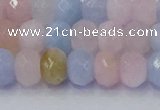 CRB1829 15.5 inches 5*8mm faceted rondelle morganite beads