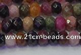 CRB1832 15.5 inches 4*6mm faceted rondelle tourmaline beads