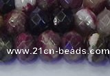 CRB1834 15.5 inches 6*10mm faceted rondelle tourmaline beads