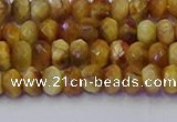 CRB1836 15.5 inches 4*6mm faceted rondelle golden tiger eye beads