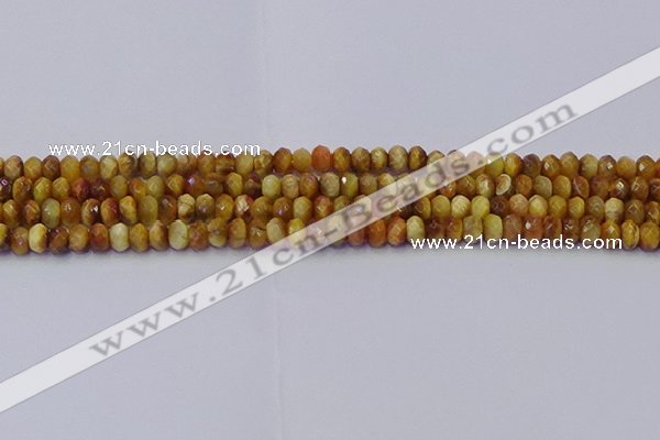 CRB1836 15.5 inches 4*6mm faceted rondelle golden tiger eye beads