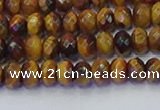 CRB1840 15.5 inches 4*6mm faceted rondelle yellow tiger eye beads