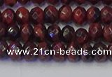 CRB1844 15.5 inches 4*6mm faceted rondelle red tiger eye beads