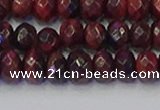 CRB1846 15.5 inches 6*10mm faceted rondelle red tiger eye beads