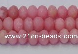 CRB1848 15.5 inches 4*6mm faceted rondelle pink opal beads