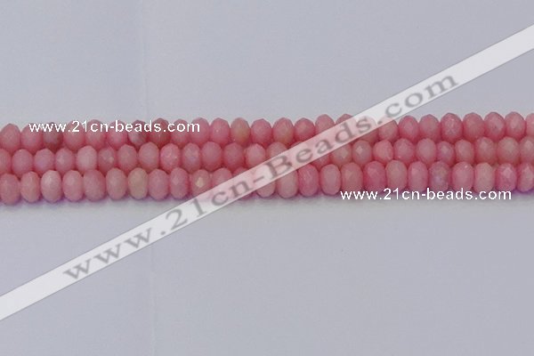 CRB1849 15.5 inches 5*8mm faceted rondelle pink opal beads