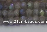 CRB1852 15.5 inches 4*6mm faceted rondelle labradorite beads