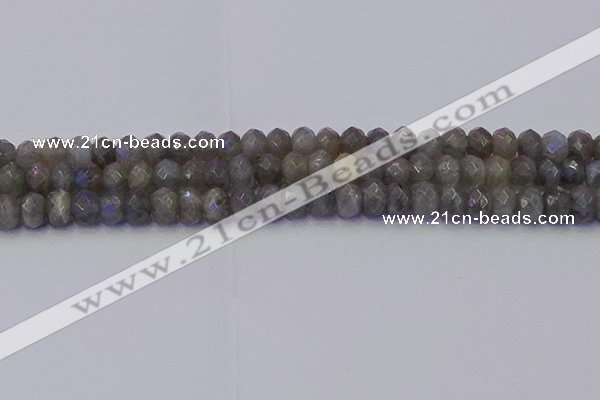 CRB1853 15.5 inches 5*8mm faceted rondelle labradorite beads