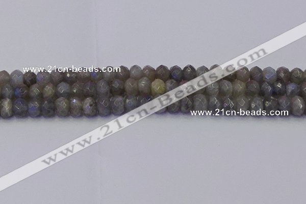 CRB1854 15.5 inches 6*10mm faceted rondelle labradorite beads