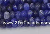 CRB1856 15.5 inches 4*6mm faceted rondelle sodalite beads