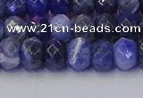 CRB1857 15.5 inches 5*8mm faceted rondelle sodalite beads