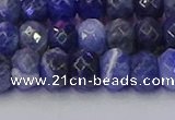 CRB1858 15.5 inches 6*10mm faceted rondelle sodalite beads