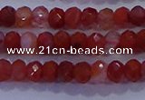 CRB1861 15.5 inches 2.5*4mm faceted rondelle south red agate beads