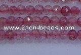 CRB1863 15.5 inches 2*3mm faceted rondelle strawberry quartz beads