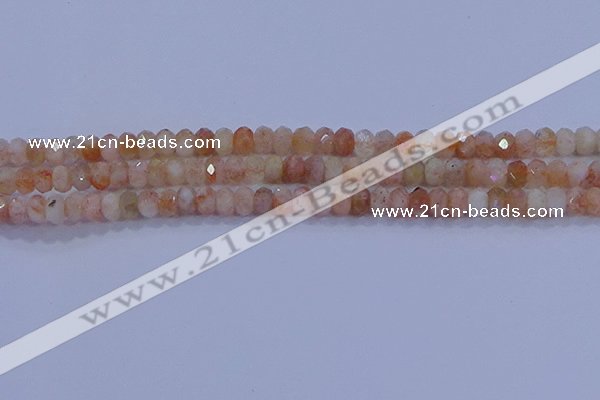 CRB1870 15.5 inches 2.5*4mm faceted rondelle sunstone beads