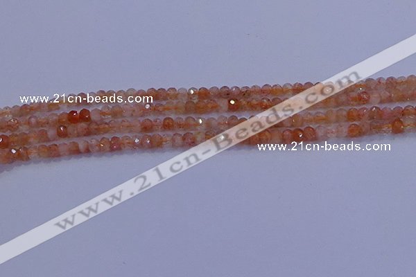 CRB1872 15.5 inches 2*3mm faceted rondelle sunstone beads