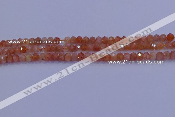 CRB1873 15.5 inches 2.5*4mm faceted rondelle sunstone beads