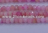 CRB1875 15.5 inches 2*3mm faceted rondelle pink opal beads