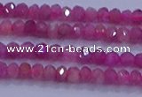 CRB1878 15.5 inches 2*3mm faceted rondelle red tourmaline beads