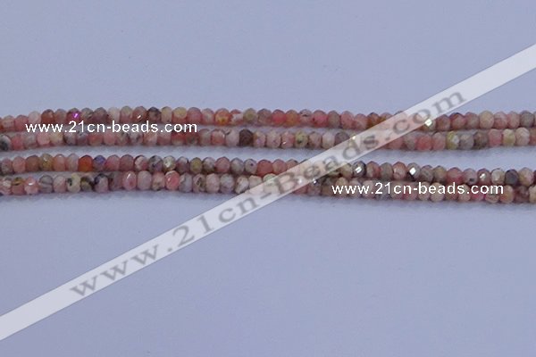 CRB1881 15.5 inches 2*3mm faceted rondelle rhodochrosite beads