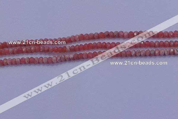 CRB1884 15.5 inches 2*3mm faceted rondelle rhodochrosite beads