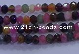 CRB1887 15.5 inches 2*3mm faceted rondelle tourmaline beads