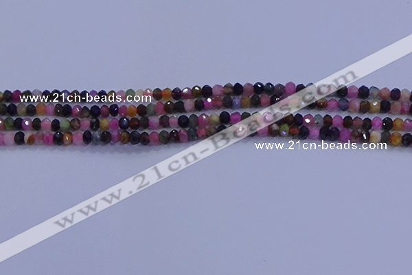 CRB1887 15.5 inches 2*3mm faceted rondelle tourmaline beads