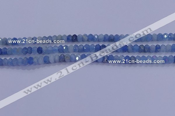 CRB1891 15.5 inches 3*5mm faceted rondelle aquamarine beads