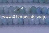 CRB1895 15.5 inches 3*5mm faceted rondelle larimar beads