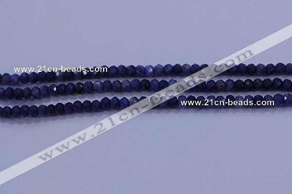 CRB1904 15.5 inches 2.5*4mm faceted rondelle sapphire beads