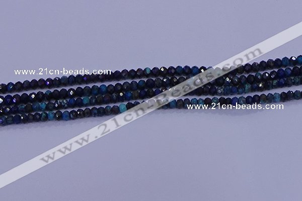 CRB1906 15.5 inches 2*3mm faceted rondelle chrysocolla & turquoise beads