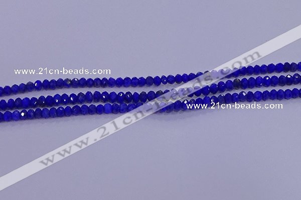 CRB1910 15.5 inches 2.5*4mm faceted rondelle lapis lazuli beads