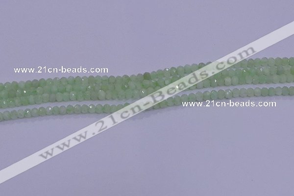 CRB1912 15.5 inches 2*3mm faceted rondelle green opal beads