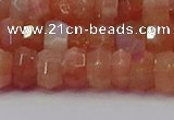 CRB1930 15.5 inches 4*6mm faceted rondelle sunstone beads