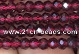 CRB1939 15.5 inches 2.5*4mm faceted rondelle red garnet gemstone beads